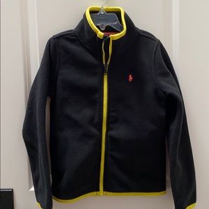 NWT Girls Ralph Lauren black full zip fleece